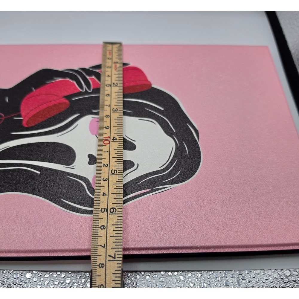 Pink Ghostface Scream Horror Tablet Folio Case with Stylus Holder 10x6.5 Inch - Picture 6 of 6
